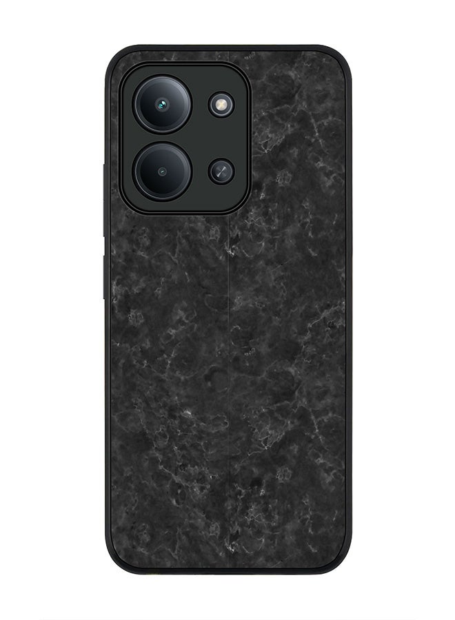 For Xiaomi Redmi 15C 4G Case,Slim fit Camera Protection, Shockproof Thin Phone cover  - Marble Texture Black